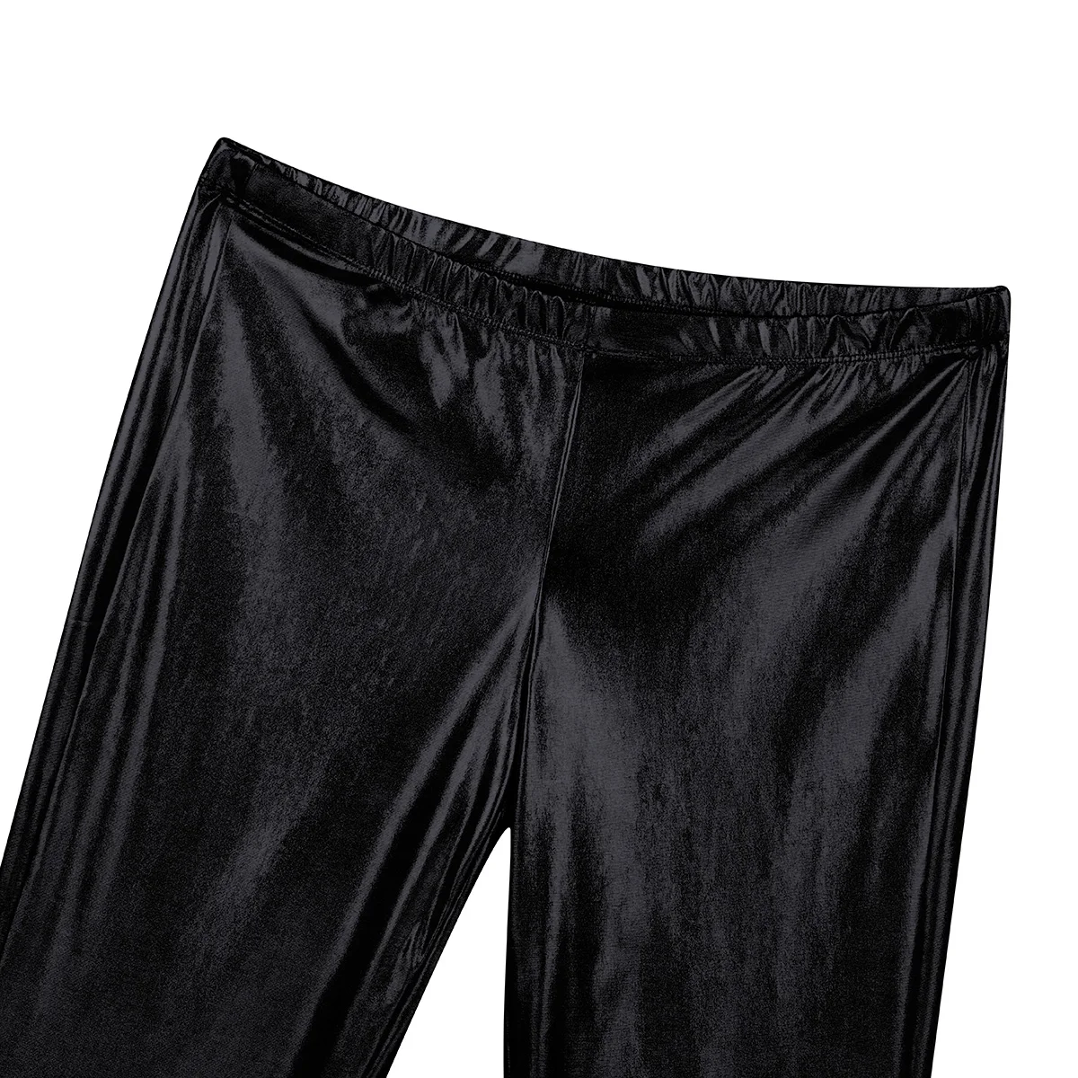 Mens Shiny Metallic Flare Pants Rave Party Club Bar Disco Pole Dance Stage Performance Costume Bell Bottom Trousers Streetwear