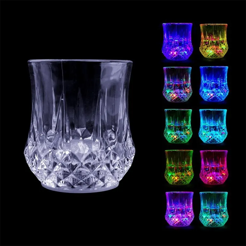 LED Glitter Beer Cup Pineapple Carved Mugs Whisky Cocktail Beer Stein Wine Cup For Party Club Bar DIY Night Decor Cups 1pc