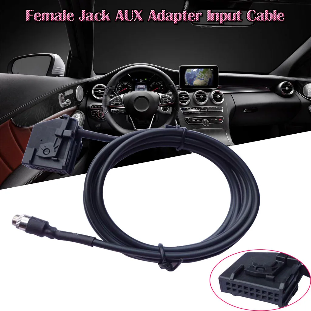 Женский разъем AUX адаптер Входной кабель для IPhone/IPod/MP3 Mercedes Comand 2 0 автомобильный