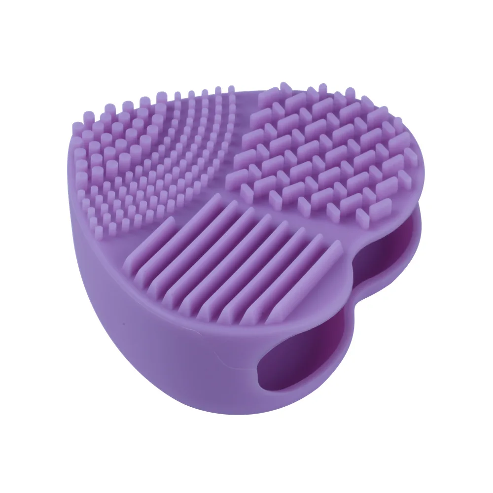 Силиконовая щетка для чистки beauty Cleaning Pad для мытья кисти в форме сердца Косметика яйцо красота ежедневное использование продукция из силиконового каучука
