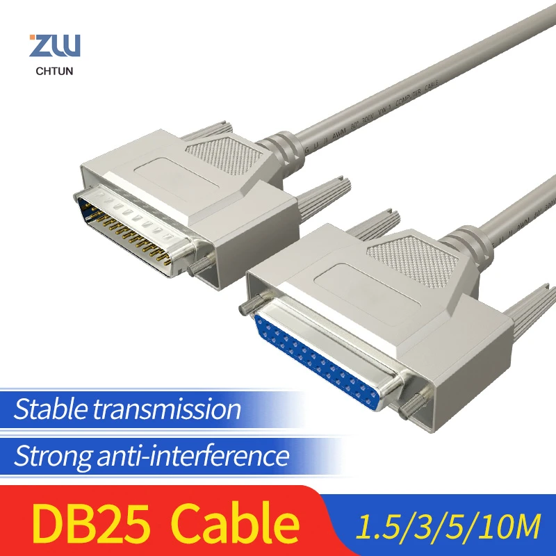 

DB25 Cable Connector Male Male to Female For Computer Printer DB 25Pin Extension Parallel Converter 1.5M 3M 5M 10M