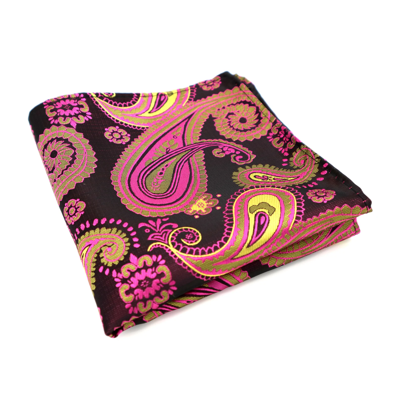 F078 PAISLEY 61-80 винтажные мужские шелковые носовые платки с узором пейсли в полоску, в горошек, карманные квадраты для костюмов, курток, свадеб, вечеринок, бизнеса - Цвет: F078 PAISLEY