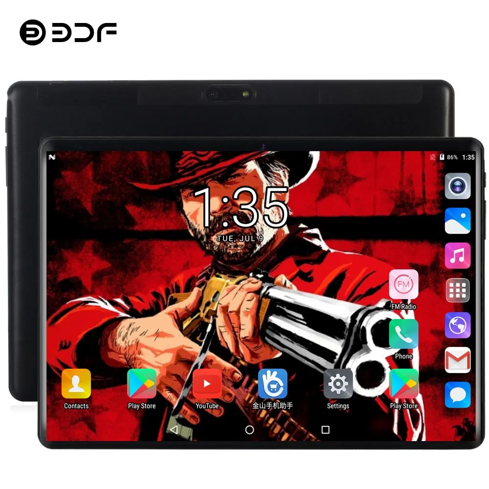  BDF New 10 Inch Android 9.0 Tablet Pc 8GB/128GB Tablet 10/Ten Core 4G LTE Phone Mini Computer Tab 7