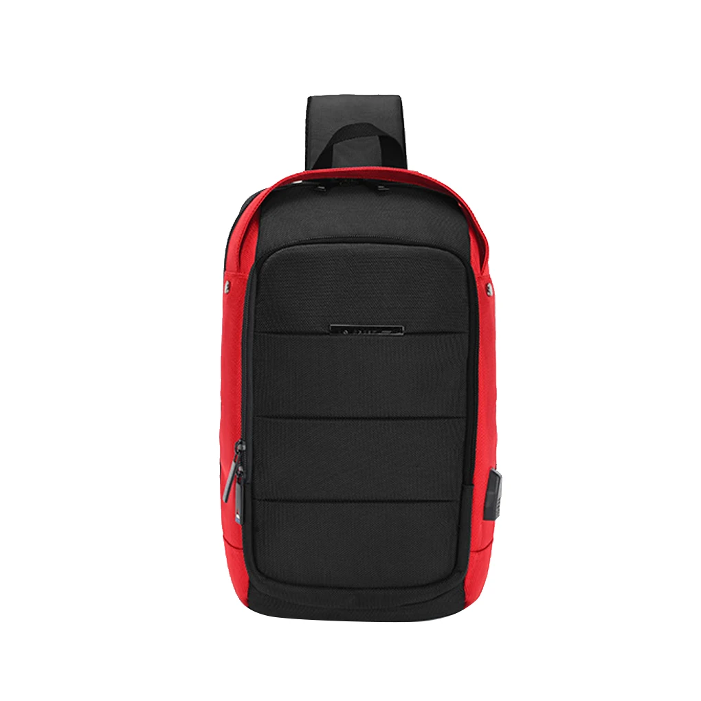 Мужские сумки, нагрудная сумка через плечо, Многофункциональный замок, USB Противоугонный водонепроницаемый рюкзак на плечо - Цвет: B6