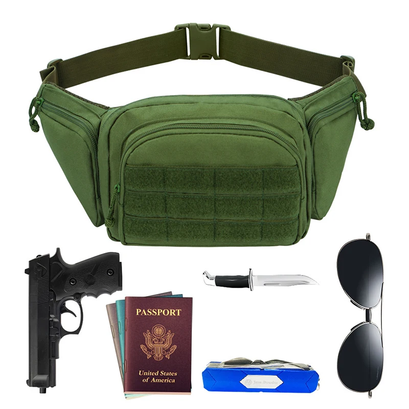 Men's military tactical Fanny pack, gun chest holster, suitable