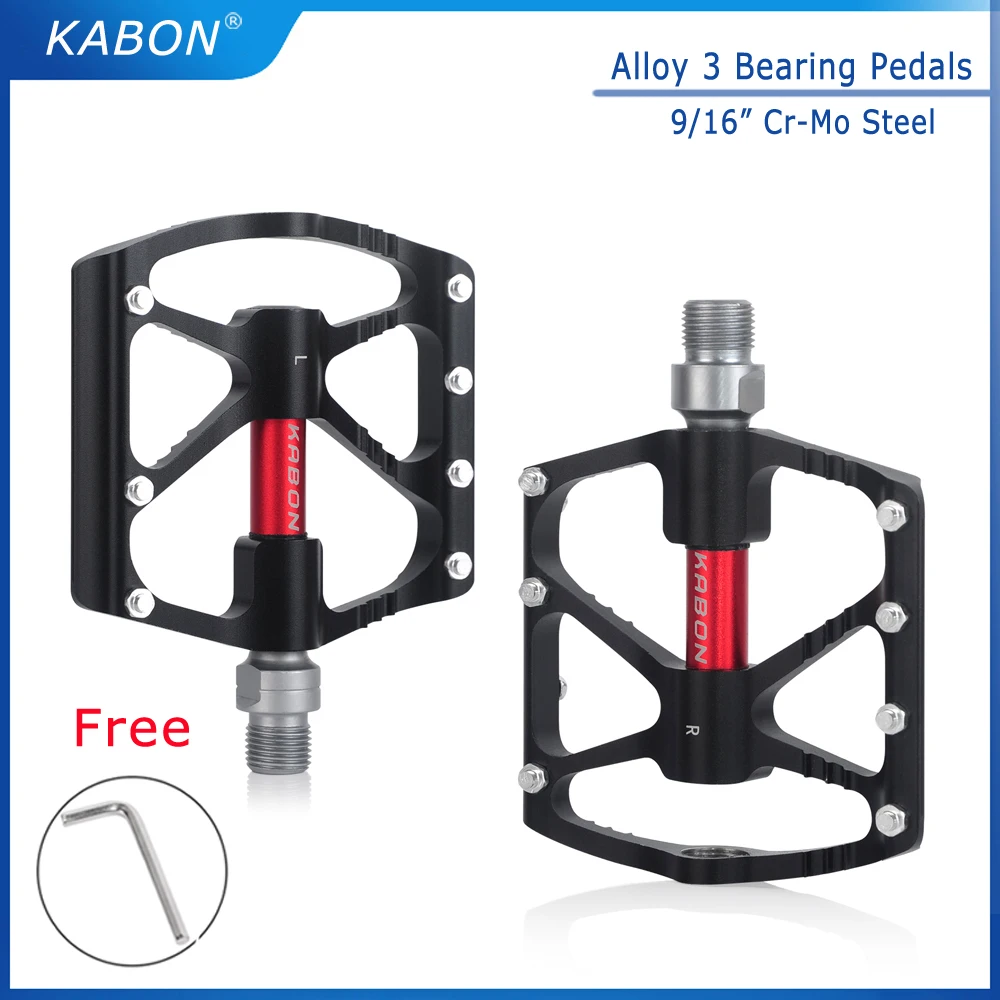 Details about   Road Mountain Bike Pedals Red Flat Aluminum Sealed Bearing 9/16" For MTB BMX US 