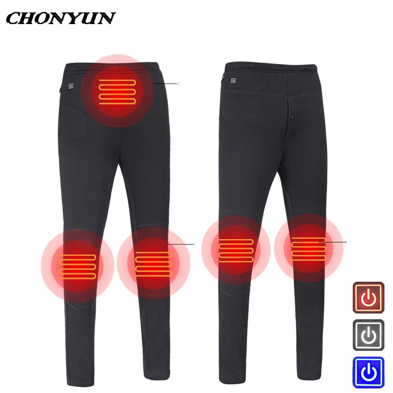  Caliente pantalones de senderismo de calefacción por USB pantalones de deportes de invierno al aire