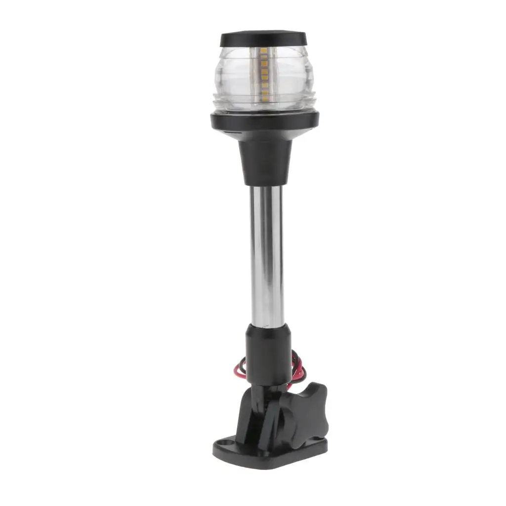 2.5W 12-24V Marine All Round LED Navigation Anchor Light 360 Degree with Adjustable Base White
