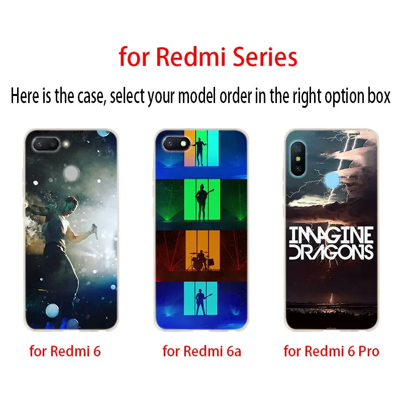 imagine dragons night music Soft Case Cover For Xiaomi Redmi Note 10 9 8 7 6 5 Pro 10s 9s 9T 8T Bag