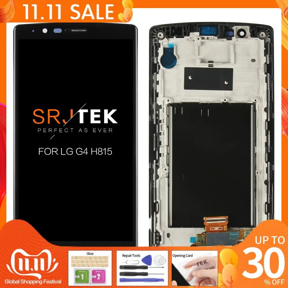 Оригинальный дисплей с одной SIM-картой 5 дюйма для LG G4 LCD H815 сенсорным экраном и