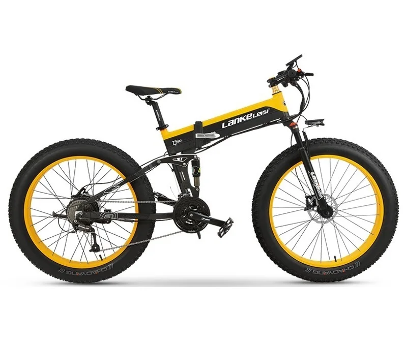 XT750Plus ЕС Качество LANKELEISI 26x4,0 дюймов Fat Tire Электрический велосипед 1000 Вт Fat Tire складной электровелосипед с 48 в 10AH