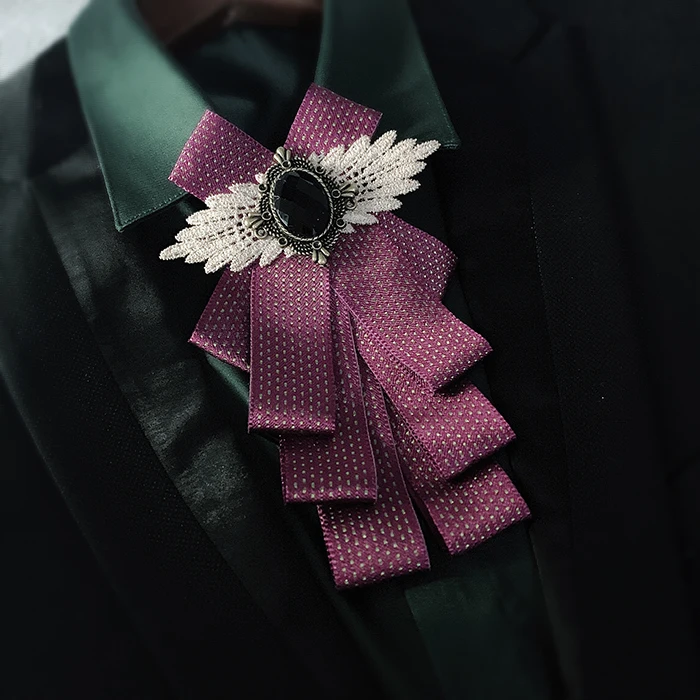 Handmade Bow Tie Британский женский мужской воротник рубашка украшение бархатная одежда галстук-платок галстук для свадебной вечеринки сплав Стразы галстук-бабочка - Цвет: Handmade Bow Tie