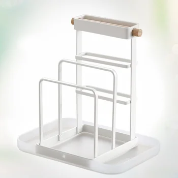 

1PC Multi-layer Cutting Board Holder Drying Rack Tableware Rack Pot Cover Holder for Kitchen