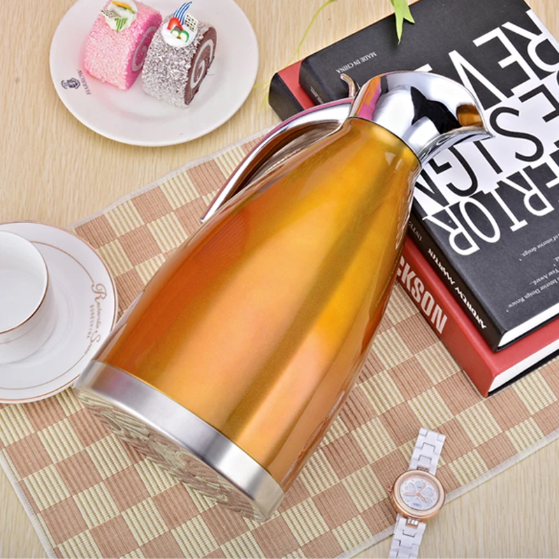 Double Wall Vacuum Flasks Stainless Steel Thermal Thermos Home Large Capacity Hot Water Jug Kettle Metal With Lid Insulated