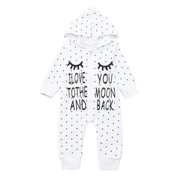 

Newborn Infant Baby Boy Girl Letter Hooded Romper Jumpsuit Outfits Clothes 2020 Clothes New Born Babys