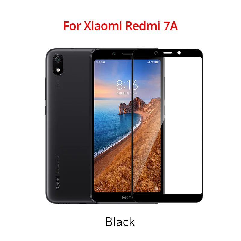 Redmi 7A PZOZ для Xiao mi Red mi Note 7 8 K20 7A mi Note 10 CC9e Pro A3 9 mi 9 Защитная пленка для экрана полное покрытие защитная пленка из закаленного стекла - Цвет: Redmi 7A