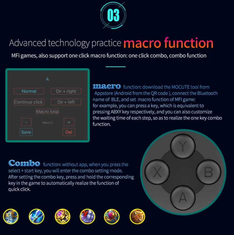 Mocute Wireless Bluetooth-compatible Pubg Mobile Gamepad Joystick Mocute 060 Game Controller for Android iOS