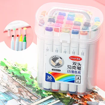 

Multicolor Double Head Marker Set Comic Graffiti Marker Pens Colorful Oily Markers for Drawing School Art Supplies for Students