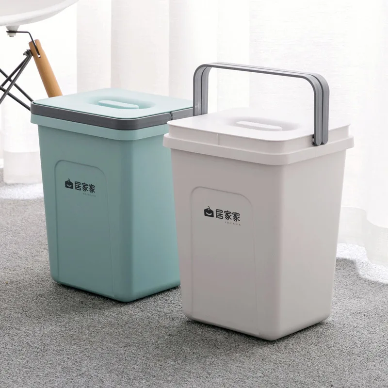 

Thick Large Size Compartmental Garbage Can Creative Square Storage Bucket Waterproof Toilet Kitchen Plastic with Cap Trash Can