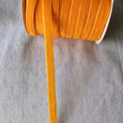 5 ярдов 6-25 мм бархатная лента для украшения свадебной вечеринки ручная работа лента для упаковки подарков бантик для волос DIY Рождественская лента - Цвет: Orange
