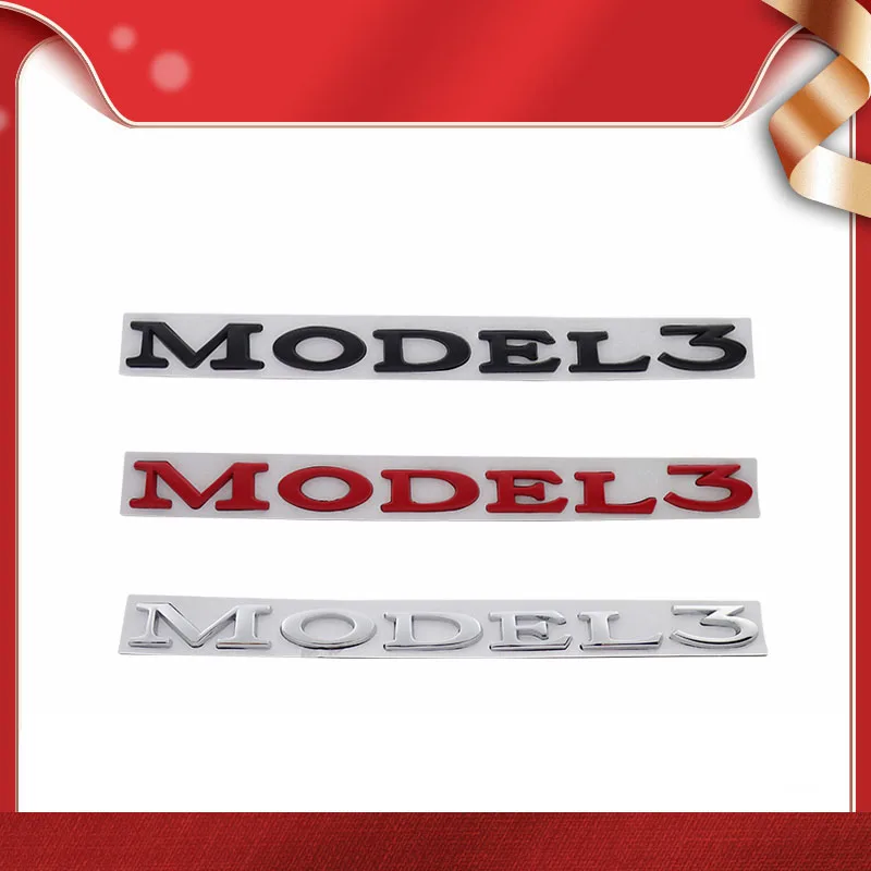 3D Premium for MODEL 3 MODEL3 car Engine Hood Fender trunk Tail Rear Bonnet Nameplate Decal Emblem Badge Sticker | Автомобили и