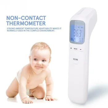 

Digital Infrared Forehead Thermometer No Touch Adult Body Temperature LCD Display With English User Manual