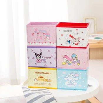 

Hello Kitty My Melody Cinnamoroll Little Twin Stars Kuromi Pompompurin Cosmetic Box Storage Box Sundries Sorting Box Organizer
