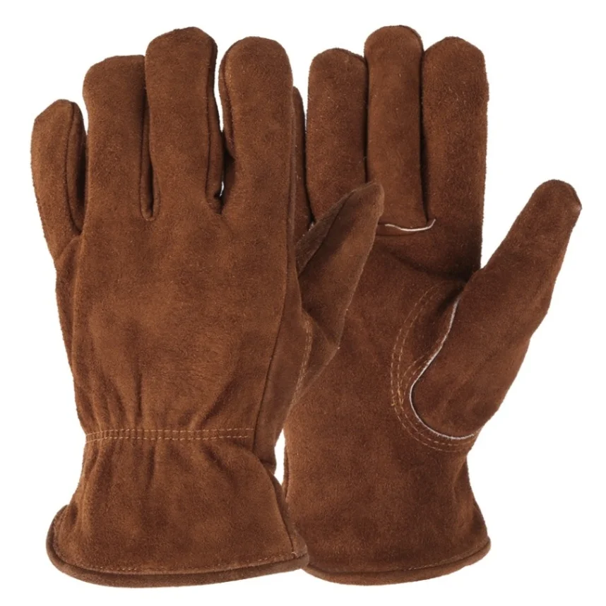 Лыжный Спорт Зимние перчатки Термальность утолщенные перчатки теплые перчатки для зимние уличные рабочие Лыжный Спорт уборки снега Сгущает Полный палец - Цвет: Brown L