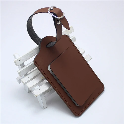 Style 1 Brown ETya, модные багажные бирки для путешествий, деловых поездок, для женщин и мужчин, чемодан из ПУ-кожи, ID адрес, держатель, багажная бирка - Цвет: Style 1 Brown
