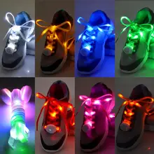 1 пара светодиодный шнурки светящиеся шнурки для обуви диско вечерние светильник светящийся нейлоновый ремешок 120 см