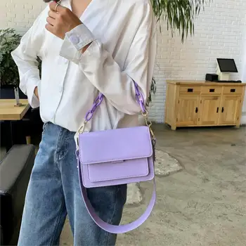 

2020 Summer Lady Shoulder Messenger Bags Female Luxury Handbags Chain Design PU Leather Crossbody Small Bags For Women