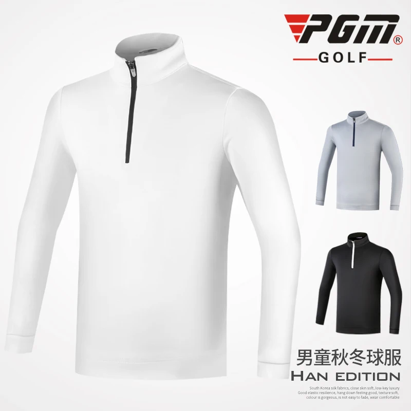 Новая PGM Детская футболка с длинными рукавами для гольфа осенне-зимняя одежда для мальчиков одежда для спорта на открытом воздухе, для бега, для тренировок, мягкая, удобная