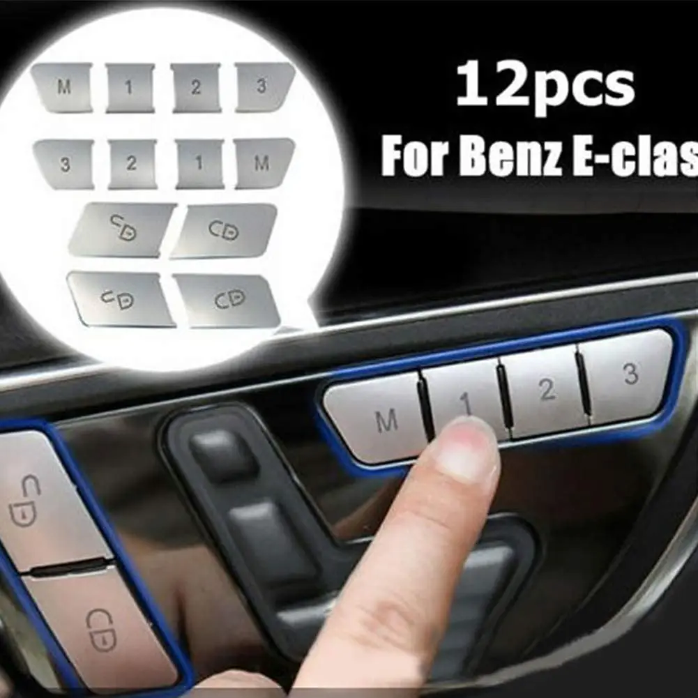 

Car Decoration Door Seat Memory Adjusting Push Lock Buttons Trim Covers Stickers for Mercedes Benz GLK ML GL A B C E Class