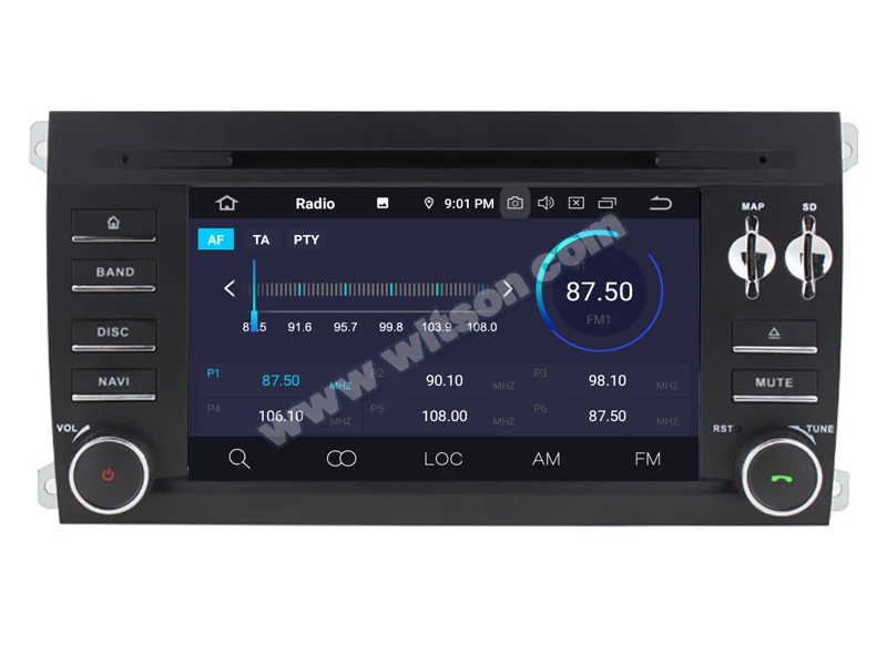 Discount 7" Android 9.0 Pie OS Car DVD Multimedia GPS Radio for Porsche Cayenne 2002-2010 with Car Play / Android Auto Support OBD2 ADAS 0