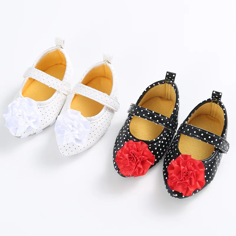 

Spring And Summer Autumn 0-1-Year-Old Baby Girls-Year-Old Princess Shoes Soft-Sole Pointed-Toe Flower Babies' Toddler Shoes