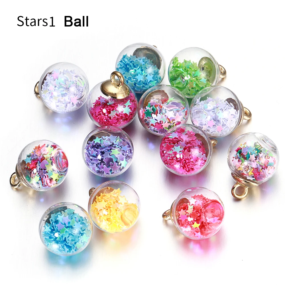 10pcs 8-30 Styles Mix Glass Bottles Milk Tea Cup Ball Earring Charms DIY Findings Keychain Bracelets Pendant for Jewelry Making,Temu