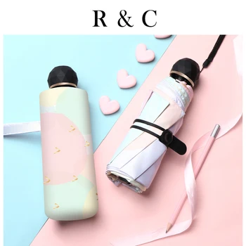 

Pocket Mini Umbrella Small Folding Umbrella Rain Women Windproof Sun Parasol UV Kids Clear Gift Ideas Parapluie Gift SY111