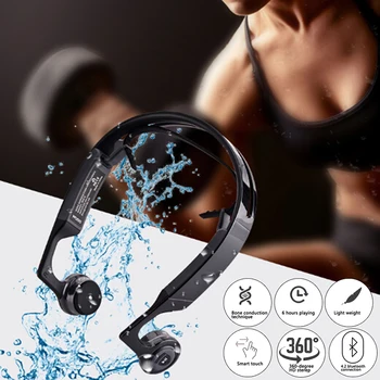 

Bone Conduction Headphones Bluetooth 5.0 Wireless Not In-Ear Headset IPX6 Waterproof Sport Earphone Lightweight Ear Hook Headset