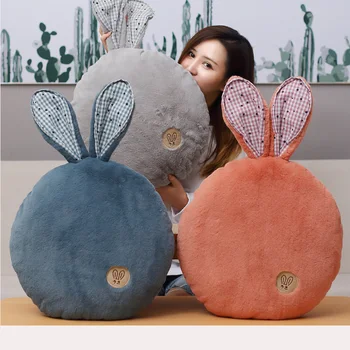 

Long Plush Rabbit Back Cushion Seat Cushion Comfortable Tatami Home Decoration Soft Living room bedroom Sofa Bedside Cushion