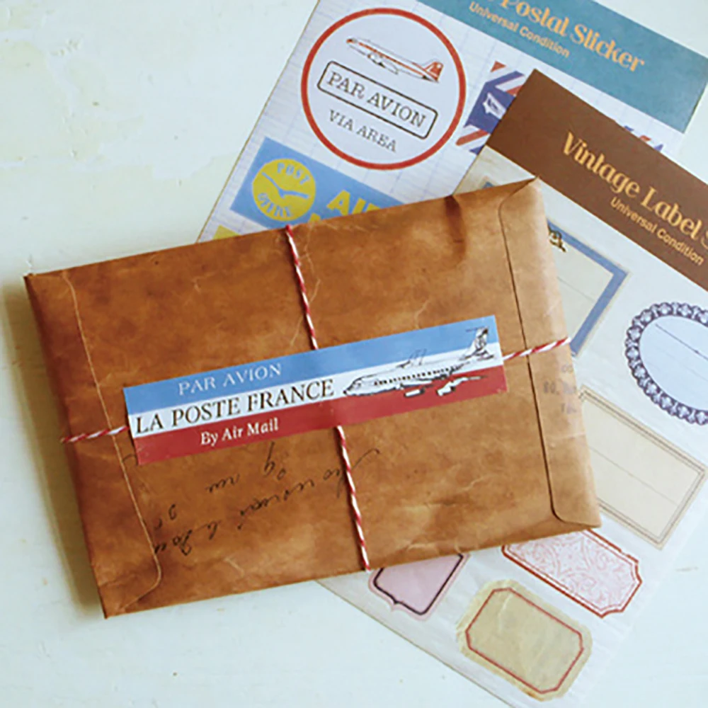  Lychee LIfe Retro DIY Kraft Paper Invitation Greeting Card with Envelope Party Invitation Envelopes - 4000167363806