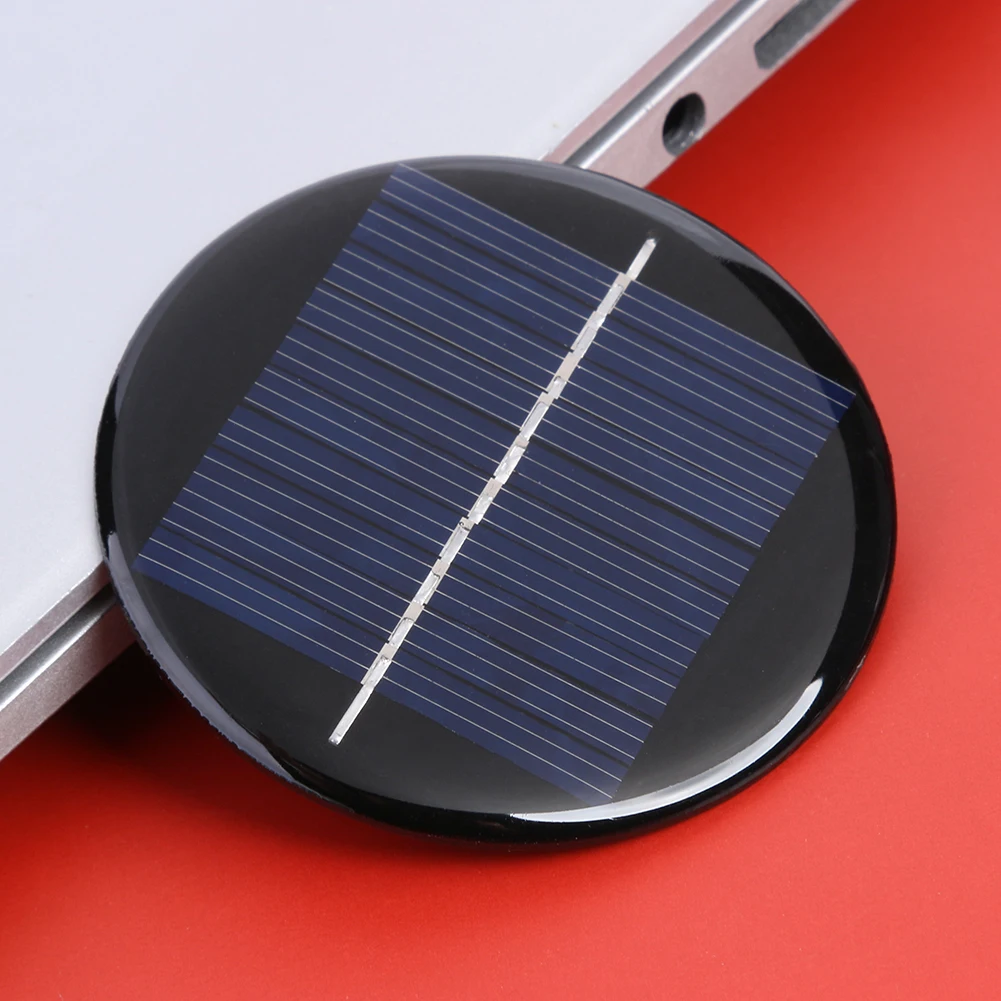 1/2Pcs Mini Solar Panel Power Battery Cell Charger Outdoor DIY Power Solar System Board Round Lamp Panel Charging