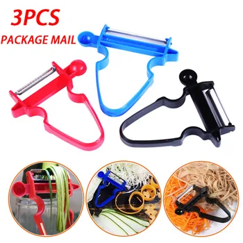 

1PC/3PCS Magic Trio Peeler Slicer Stainless Steel Blade Multi-Function Vegetable And Fruit Pattern Grater Kitchen Cutter Tool
