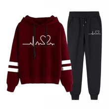 

Tweedelige Set Vrouwen Trainingspak Jogger Broek Trui Hoodies Sweatshirt Lente Herfst Print Casual Outfits Pak Vrouwelijke