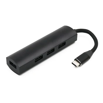 

Alloy Type C to 4 Port USB 3.0 Hub Adapter For Macbook Pro Google ChromeBook PC