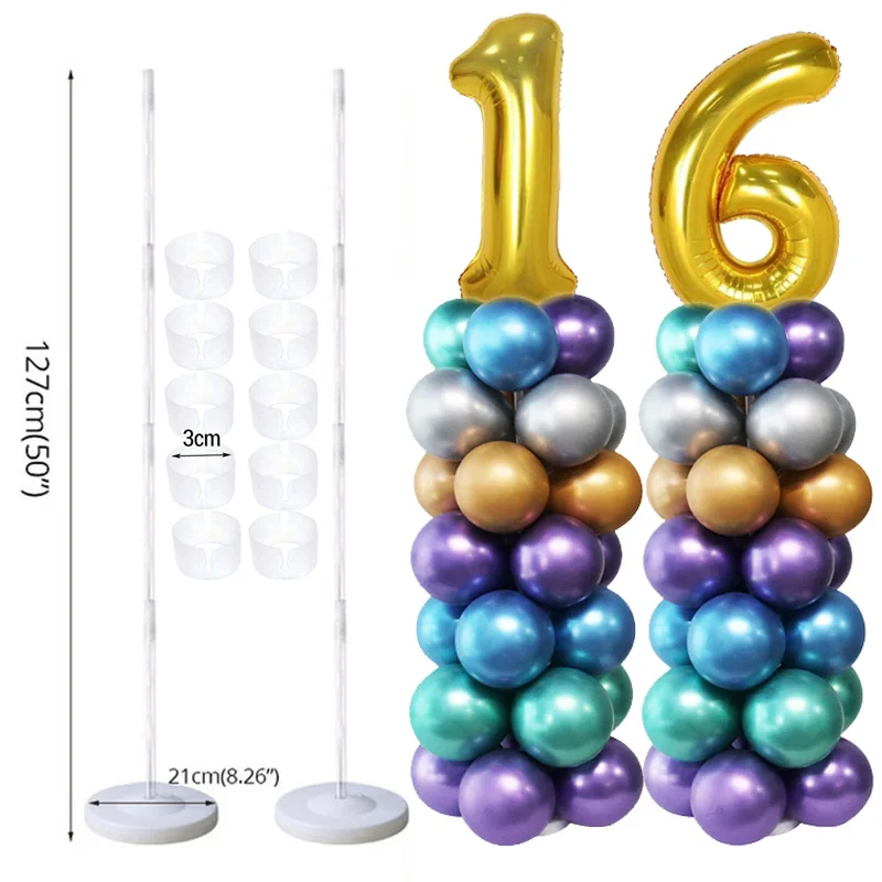 

Adult Birthday Party Balloon Column Stand Balloon Arch Stand Wedding Birthday Party Globos Decorations Kids Ballons Accessories