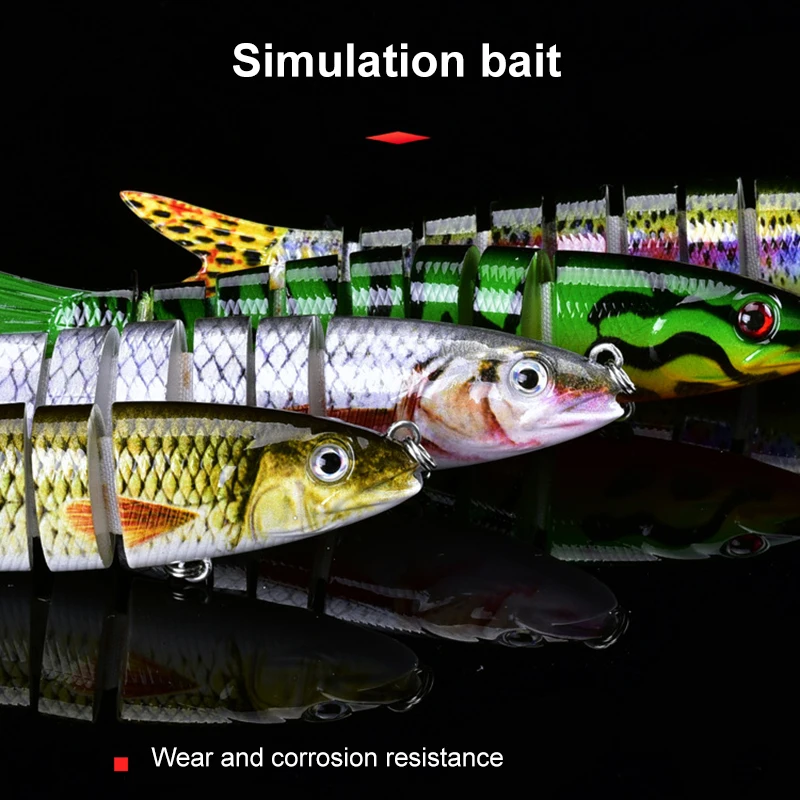 Isca de Pesca com 6 Quente Robótico Natação Isca Multi-seção Ganchos Lifelike Duro Finshing Acessório X85 13.5cm 4 Quente robótico natação isca 13.5cm multi-seção isca
