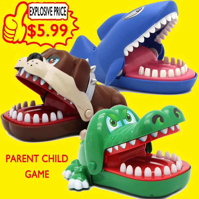 

Smart pronunciation of finger biting electric big mouth crocodile toy tooth extraction child parent-child tricky toy