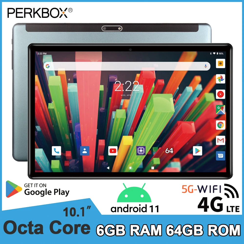 

Super New 10 Inch Tablet MTK Octa Core 6GB RAM 64GB ROM 1280*800 IPS 2.5D Tempered Glass 4G LTE 5G WiFi Android 11.0 GPS Pad