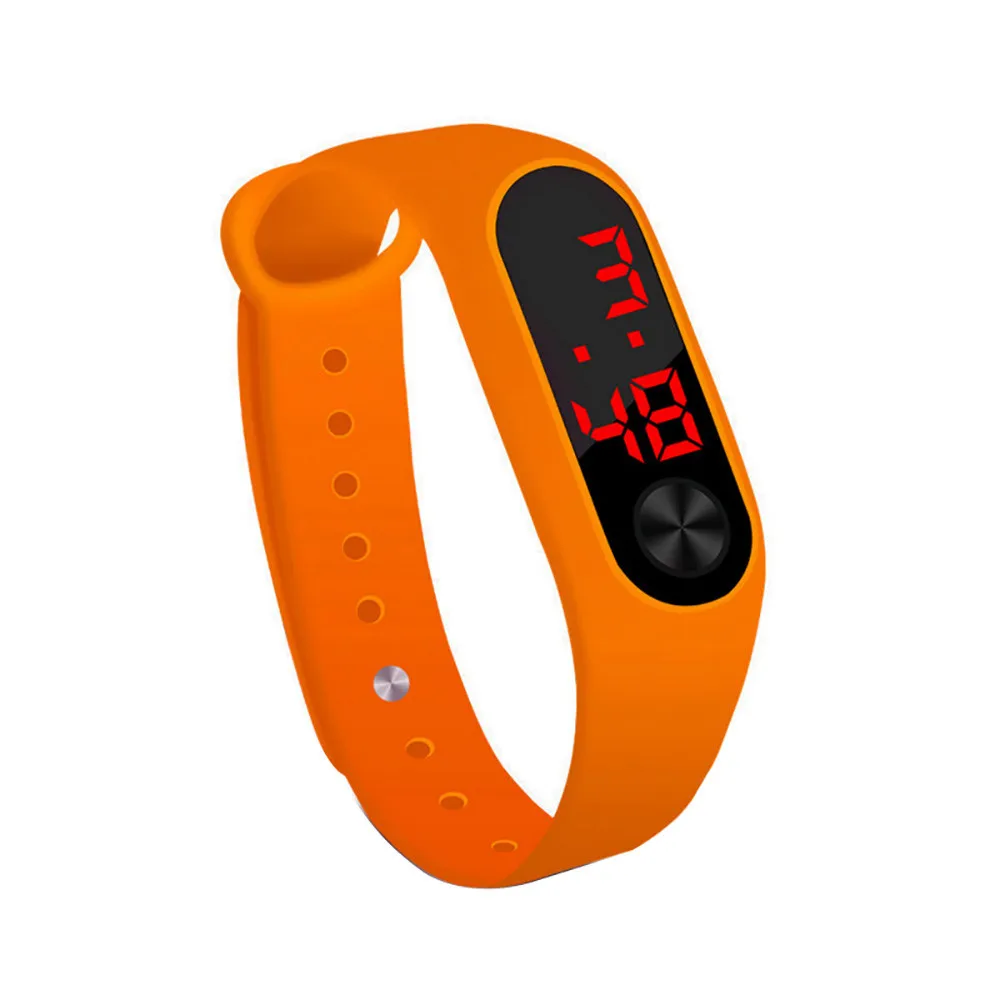 Простые уличные женские часы с кольцом для рук светодиодные спортивные модные электронные часы Reloj deportivo para mujer цифровые горячие часы B30 - Цвет: orange