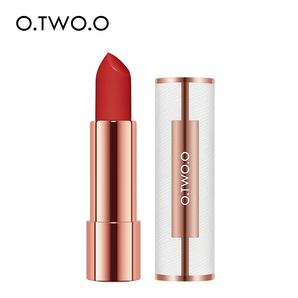 O.TWO.O Matte Nude Brown Lips Makeup Velvet Silky Lipstick Smooth Texture Long Lasting Waterproof Lip Stick Official Products